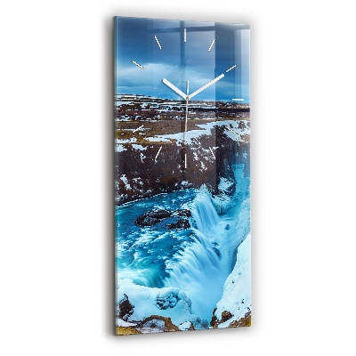 Horloge rectangulaire verticale Cascade de Gullfoss en Islande