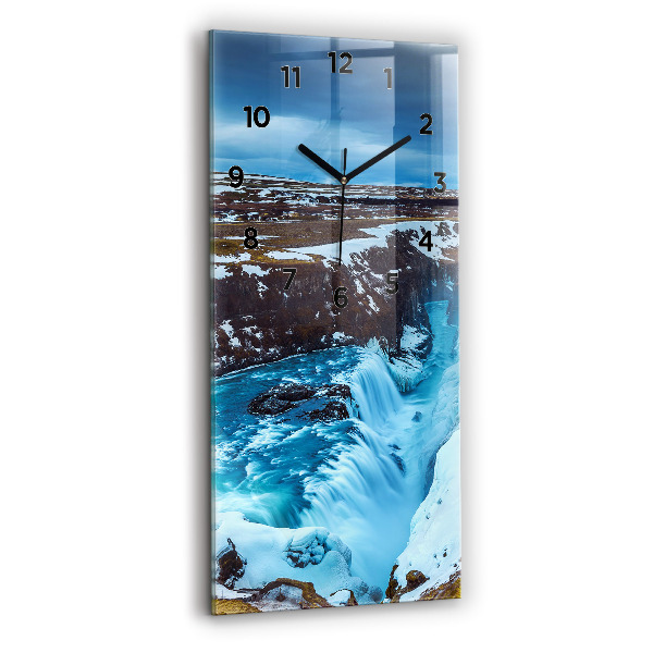 Horloge rectangulaire verticale Cascade de Gullfoss en Islande