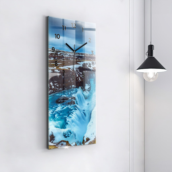 Horloge rectangulaire verticale Cascade de Gullfoss en Islande