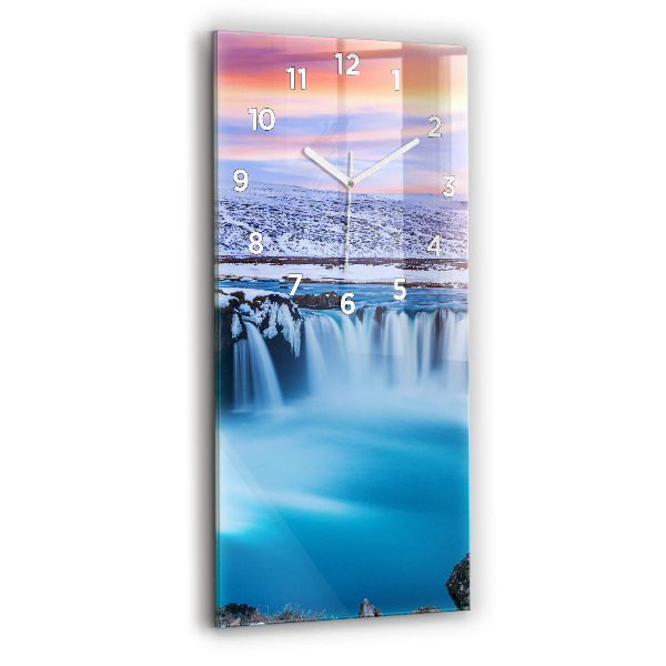 Horloge rectangulaire verticale Cascade de Godafoss, Islande