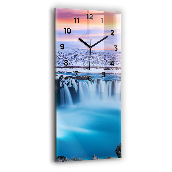 Horloge rectangulaire verticale Cascade de Godafoss, Islande