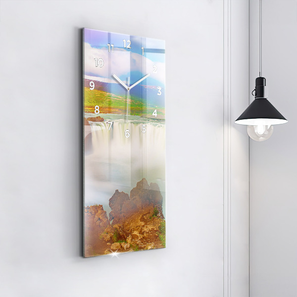Horloge rectangulaire verticale Godafoss en Islande