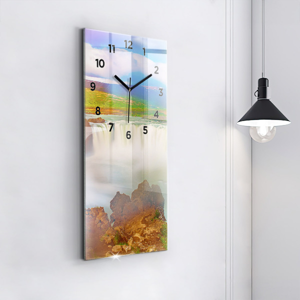 Horloge rectangulaire verticale Godafoss en Islande
