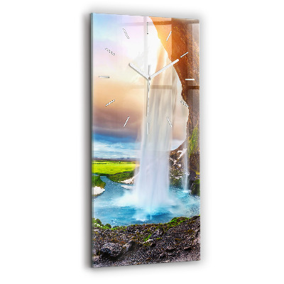 Horloge rectangulaire verticale Cascade en Islande