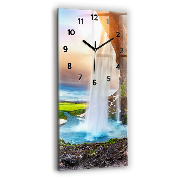 Horloge rectangulaire verticale Cascade en Islande
