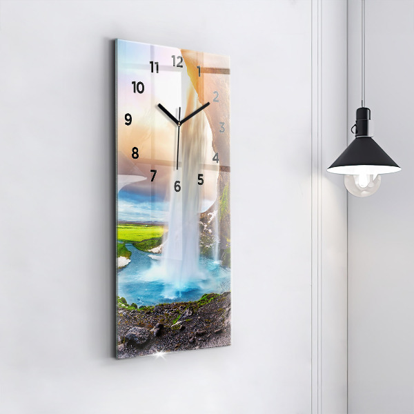 Horloge rectangulaire verticale Cascade en Islande
