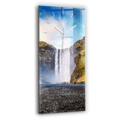 Horloge rectangulaire verticale Cascade en Islande