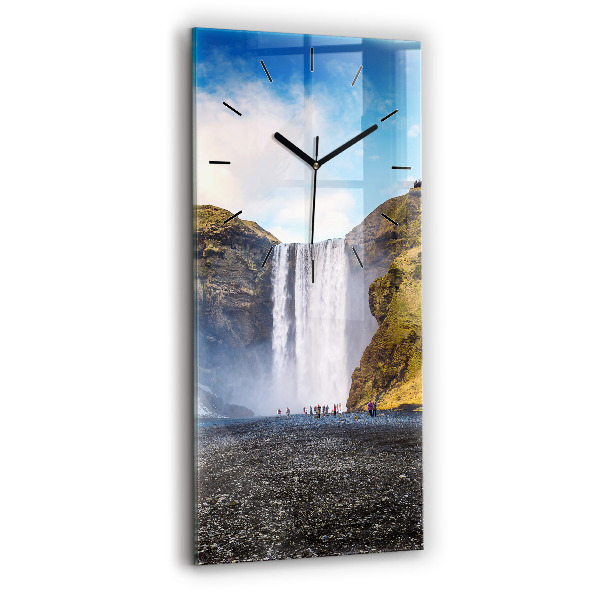 Horloge rectangulaire verticale Cascade en Islande