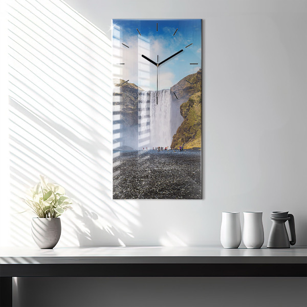 Horloge rectangulaire verticale Cascade en Islande