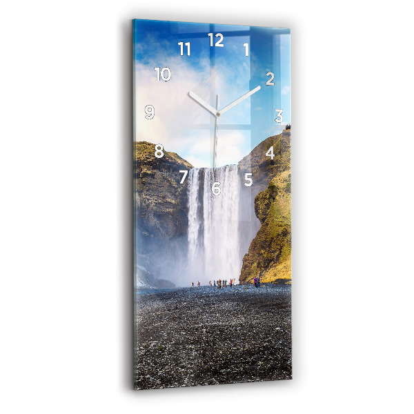 Horloge rectangulaire verticale Cascade en Islande
