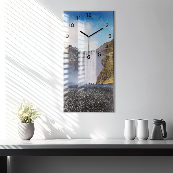 Horloge rectangulaire verticale Cascade en Islande