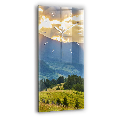 Horloge rectangulaire verticale Paysage avec forêts