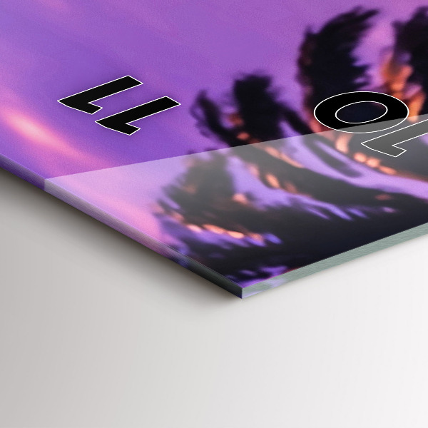 Horloge rectangulaire verticale Coucher de soleil à Los Angeles