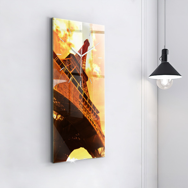 Horloge rectangulaire verticale La Tour Eiffel à Paris