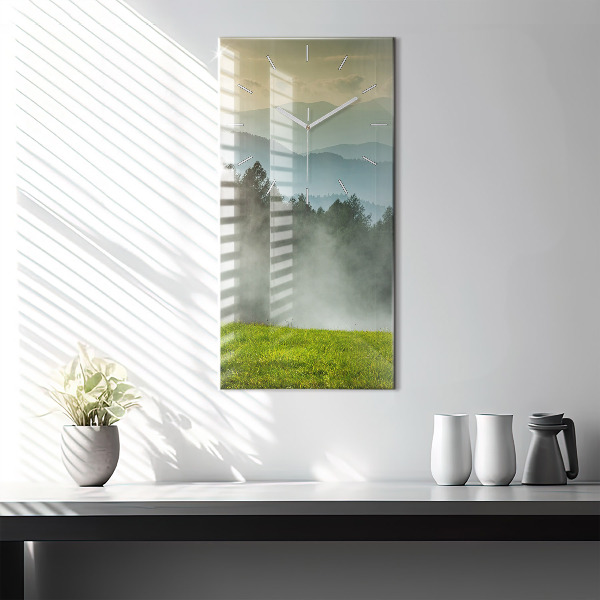 Horloge rectangulaire verticale Paysage de montagne