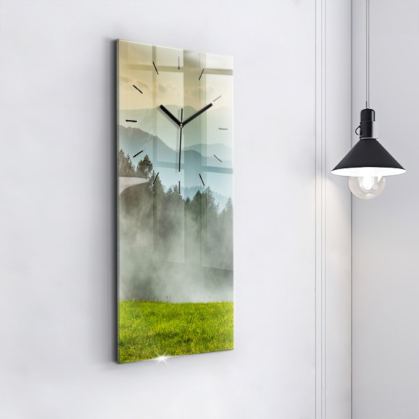 Horloge rectangulaire verticale Paysage de montagne