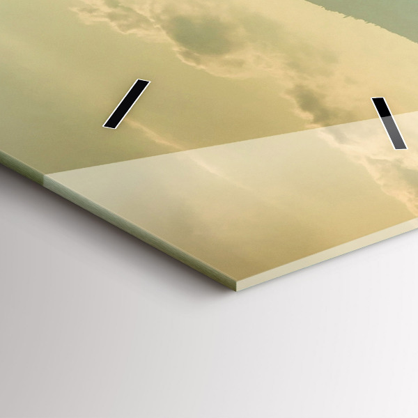 Horloge rectangulaire verticale Paysage de montagne