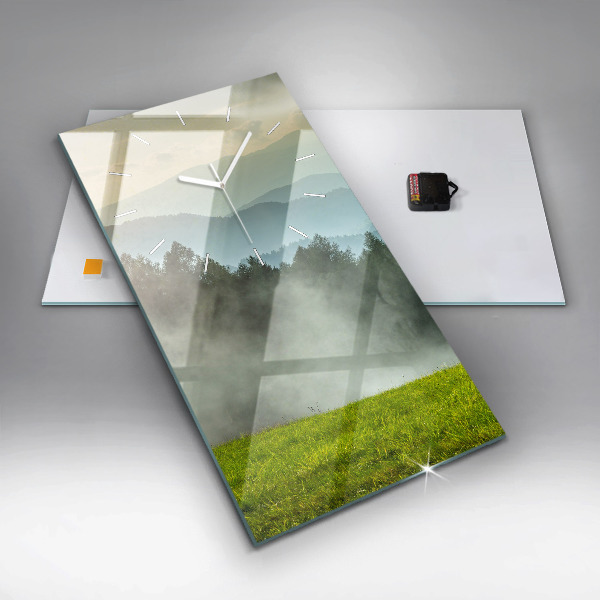 Horloge rectangulaire verticale Paysage de montagne