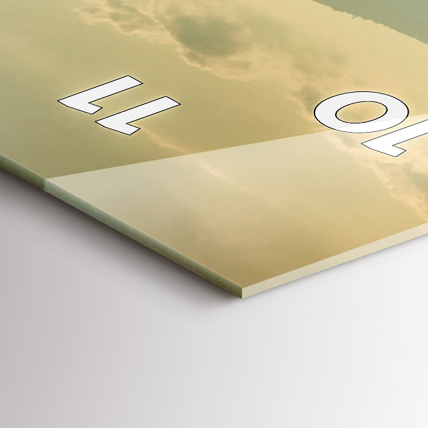 Horloge rectangulaire verticale Paysage de montagne