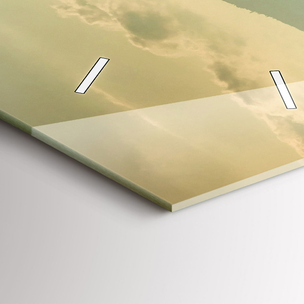 Horloge rectangulaire verticale Paysage de montagne