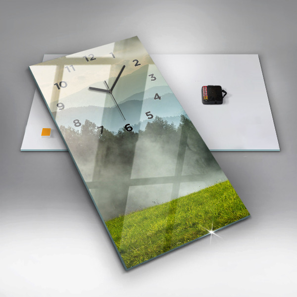 Horloge rectangulaire verticale Paysage de montagne