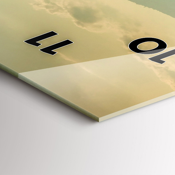 Horloge rectangulaire verticale Paysage de montagne