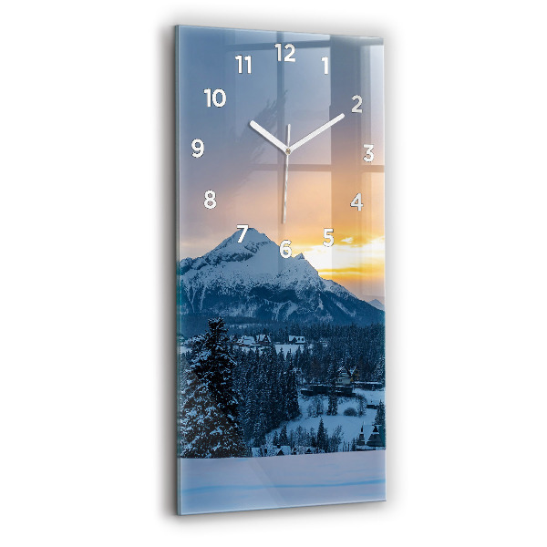 Horloge rectangulaire verticale Paysage de montagne