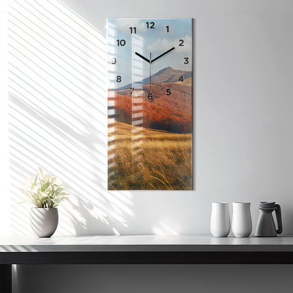 Horloge murale verticale Paysage de montagne