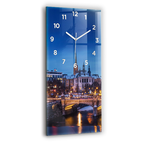 Horloge rectangulaire verticale Panorama de la ville de Plzeň