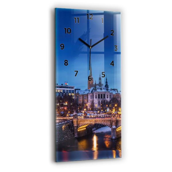 Horloge rectangulaire verticale Panorama de la ville de Plzeň