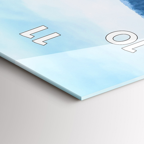 Horloge rectangulaire verticale Panorama de la ville en hiver