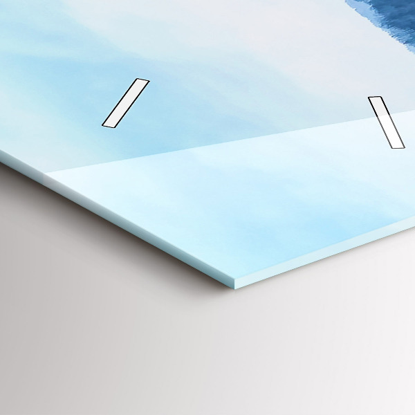 Horloge rectangulaire verticale Panorama de la ville en hiver