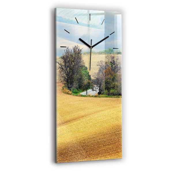 Horloge rectangulaire verticale Paysage rural de Moravie
