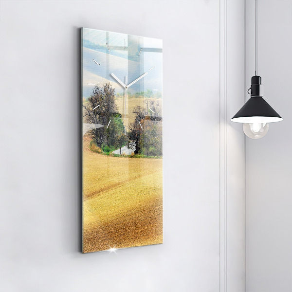 Horloge rectangulaire verticale Paysage rural de Moravie
