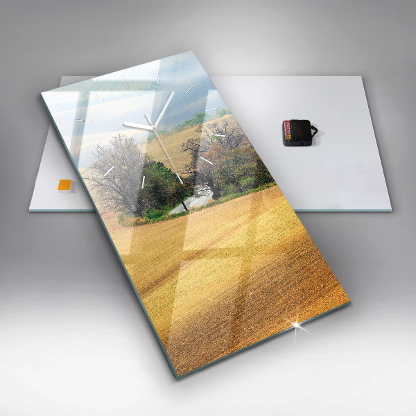 Horloge rectangulaire verticale Paysage rural de Moravie