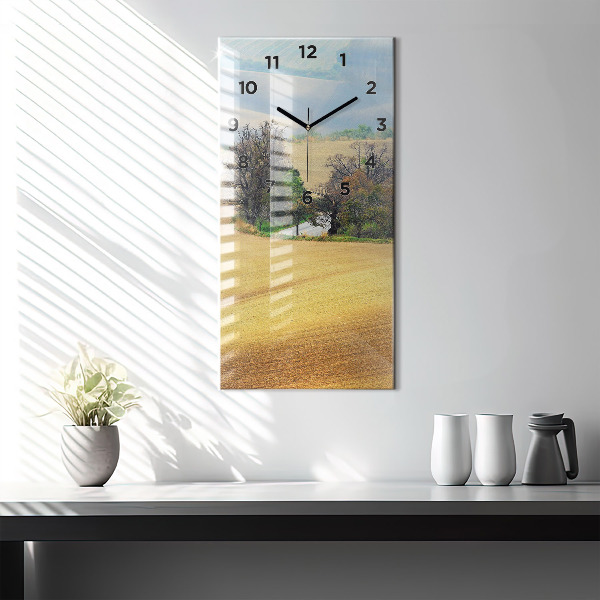 Horloge rectangulaire verticale Paysage rural de Moravie