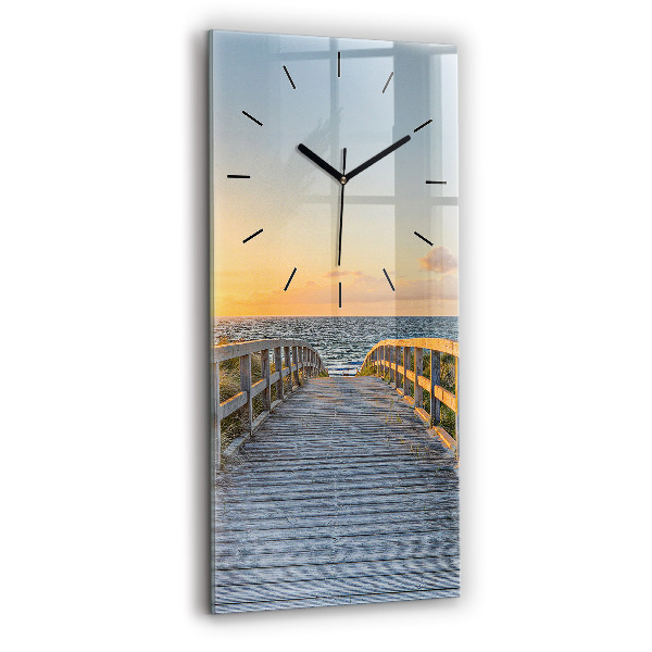 Horloge rectangulaire verticale Vacances à la plage