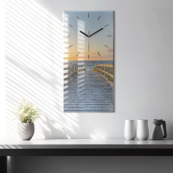 Horloge rectangulaire verticale Vacances à la plage