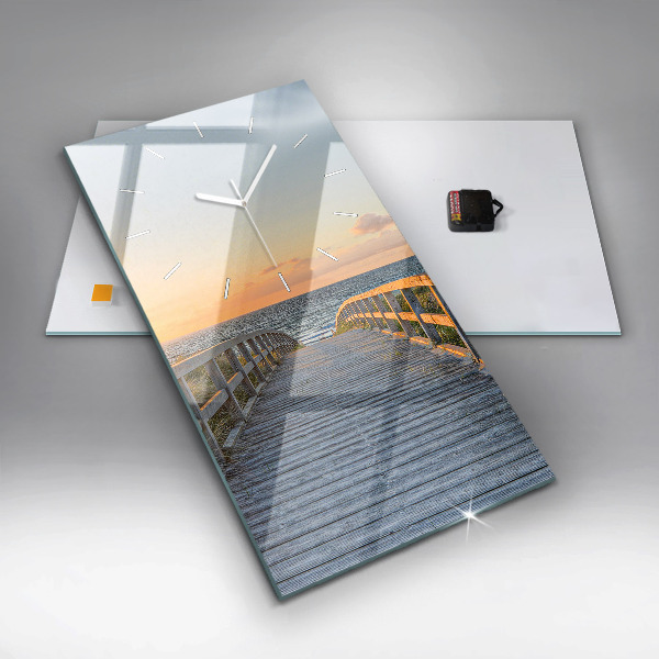 Horloge rectangulaire verticale Vacances à la plage