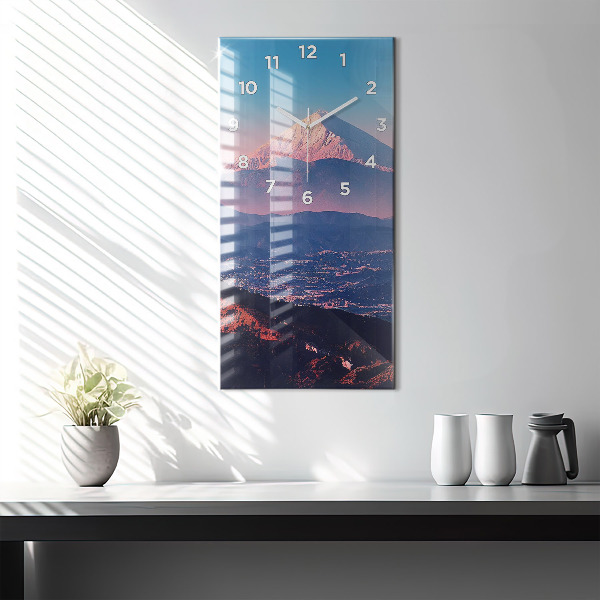 Horloge murale verticale Montagnes à San Antonio, États-Unis