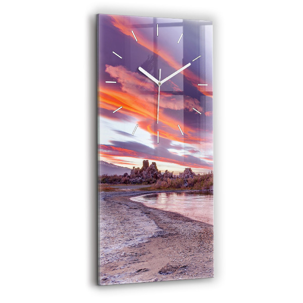 Horloge rectangulaire verticale Lever de soleil en Californie