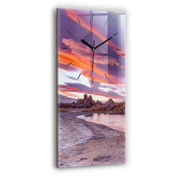 Horloge rectangulaire verticale Lever de soleil en Californie