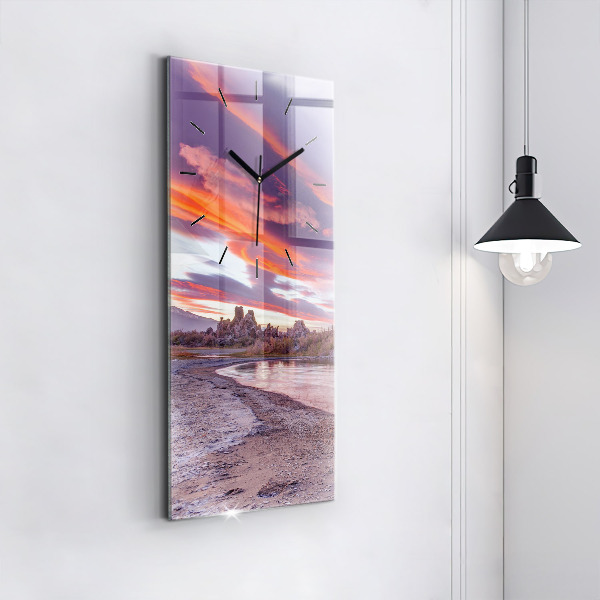 Horloge rectangulaire verticale Lever de soleil en Californie