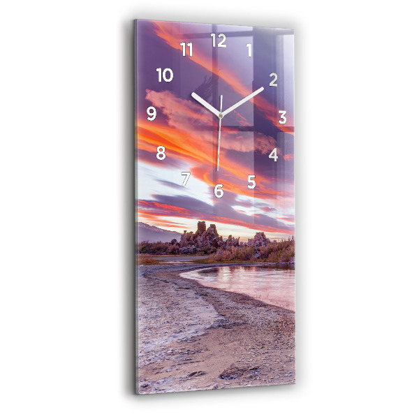 Horloge rectangulaire verticale Lever de soleil en Californie