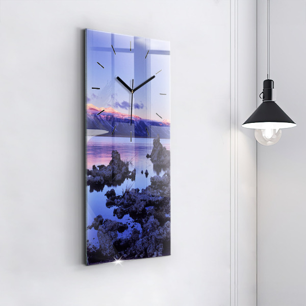 Horloge rectangulaire verticale Lac Californie