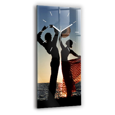 Horloge rectangulaire verticale Danse espagnole en mer