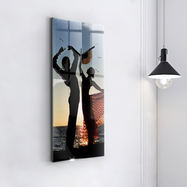 Horloge rectangulaire verticale Danse espagnole en mer