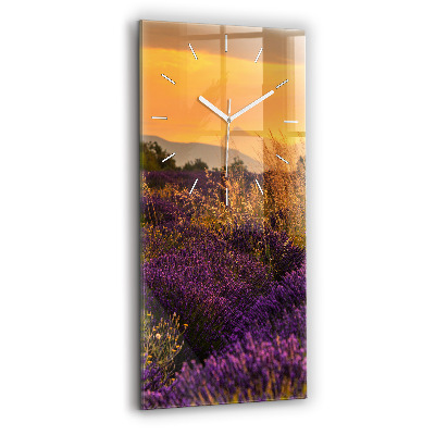 Horloge rectangulaire verticale Prairie de lavande France