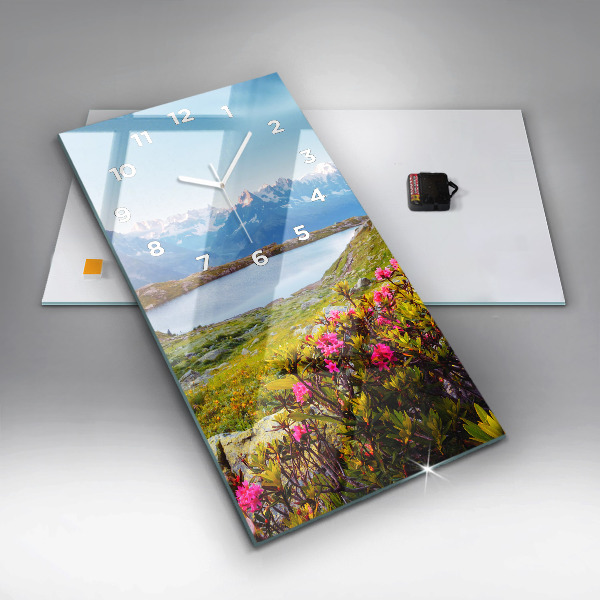 Horloge murale verticale Glacier du Mont Blanc à Chamonix