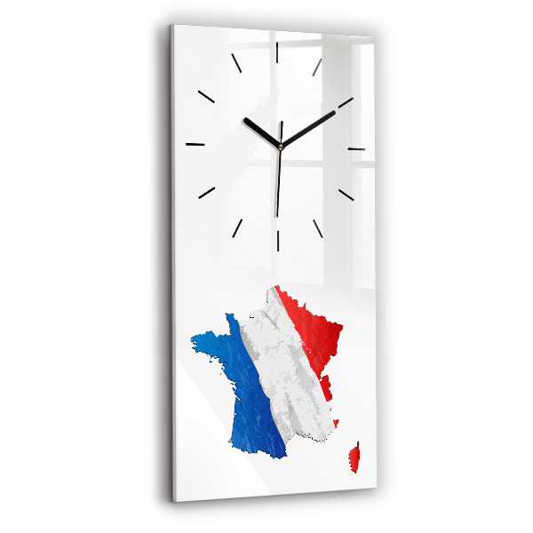 Horloge rectangulaire verticale Drapeau de la France